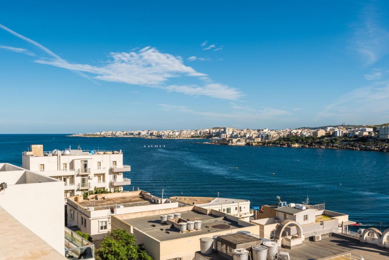 Bayview 2 Bedroom Seaview Apartment With Large Terrace With Panoramic Views - By Getawaysmalta Сейнт Полс Бей Екстериор снимка